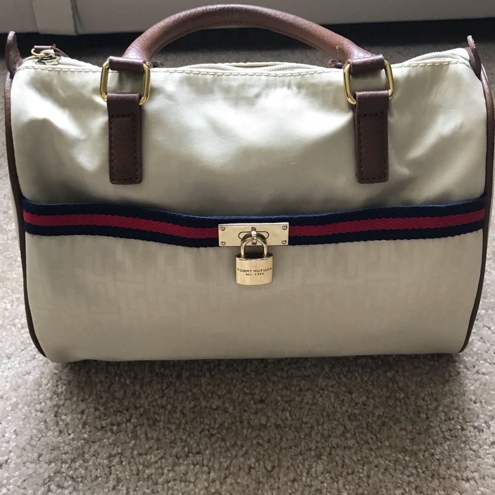 Tommy Hilfiger cream satchel